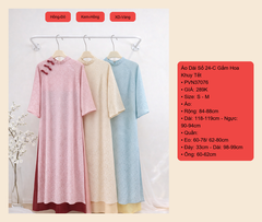 Áo Dài Số 24-C Gấm Hoa Khuy Tết