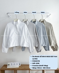 Áo Khoác Số 306-D 8532 Gió Trơn Lai Rút