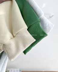 Áo Khoác Số 310-D 353 Hoodie Zip Trơn Tay Phồng