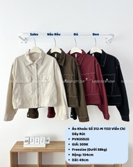 Áo Khoác Số 312-M 1133 Viền Chỉ Dây Rút