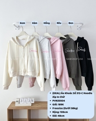 (DEAL) Áo Khoác Số 313-C Hoodie Zip In Chữ