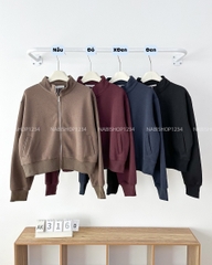 Áo Khoác Số 316-D 3760 Zip Lửng Trơn