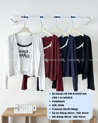 Áo Khoác Số 319-B 67331 Set CDG + 2s WORLD