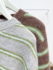 Áo Khoác Số 327-C Cardigan Len Kẻ Ngang