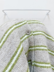 Áo Khoác Số 327-C Cardigan Len Kẻ Ngang