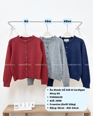 Áo Khoác Số 328-D Cardigan Khuy Kẻ