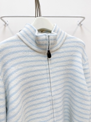 Áo Khoác Số 330-D Cổ Trụ Sọc Ngang