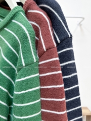 Áo Khoác Số 334-D Cardigan Kẻ Khuy Hoa