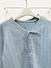 Áo Khoác Số 335-D Cardigan Cổ Nơ