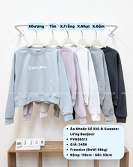 Áo Khoác Số 336-D Sweater Lửng Bonjour