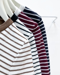 Áo Khoác Số 339-A Cardigan Kẻ Khuy Vàng