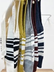 Áo Khoác Số 340-A Gile Kẻ Liền Khăn