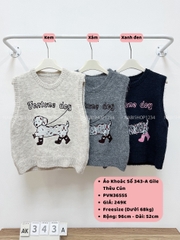 Áo Khoác Số 343-A Gile Thêu Cún