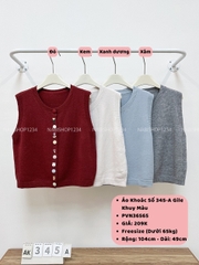 Áo Khoác Số 345-A Gile Khuy Màu