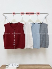 Áo Khoác Số 345-A Gile Khuy Màu