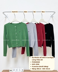 Áo Khoác Số 346-A Cardigan Lửng Thêu ER