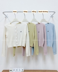 Áo Khoác Số 346-A Cardigan Lửng Thêu ER