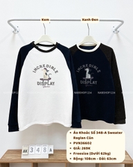Áo Khoác Số 348-A Sweater Raglan Cún