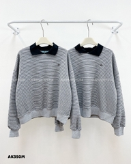 Áo Khoác Số 350-M 3676 Sweater Polo Kẻ Alo