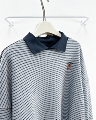 Áo Khoác Số 351-M 6765 Sweater Polo Kẻ Gấu