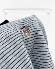 Áo Khoác Số 351-M 6765 Sweater Polo Kẻ Gấu