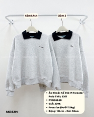 Áo Khoác Số 352-M Sweater Polo Thêu Chữ