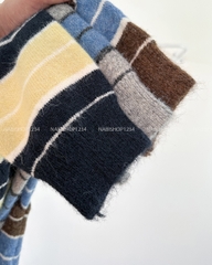 (G30K) Áo Khoác Số 356-D Sweater Polo Len Kẻ