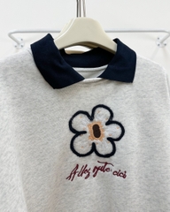 (G30K) Áo Khoác Số 363-D 1808 Sweater Polo Thêu Hoa