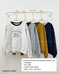 (G30K) Áo Khoác Số 364-D 388 Sweater Breakfast Cún