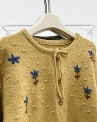 (G30K) Áo Khoác Số 366-D Cardigan Thêu Hoa Cổ Nơ