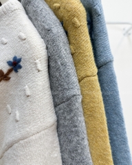 (G30K) Áo Khoác Số 366-D Cardigan Thêu Hoa Cổ Nơ