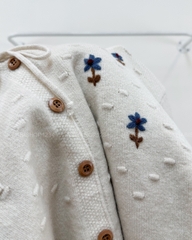 (G30K) Áo Khoác Số 366-D Cardigan Thêu Hoa Cổ Nơ