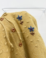 (G30K) Áo Khoác Số 366-D Cardigan Thêu Hoa Cổ Nơ