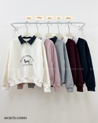 Áo Khoác Số 367-D Sweater Polo Dây Kéo Cún