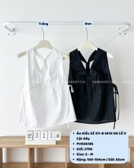 Áo Kiểu Số 311-B 5610 SN Cổ V Cột Dây