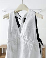 Áo Kiểu Số 311-B 5610 SN Cổ V Cột Dây