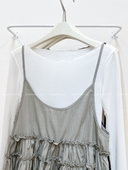 (DEAL) Áo Kiểu Số 318-C Set TD + 2S Bèo Tầng