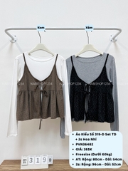 Áo Kiểu Số 319-D Set TD + 2s Hoa Nhí