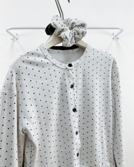 Áo Kiểu Số 320-M 3310 Chấm Bi Lai Bèo+Scrunchies