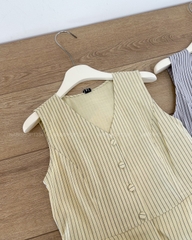 Áo Kiểu Số 336-D 8612 SN Giả Gile Sọc