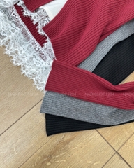 Áo Kiểu Số 338-D 8577 TD Set Liền Nơ