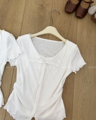 Áo Kiểu Số 340-M TN Cổ Bẻ Nhún Eo