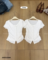 Áo Kiểu Số 340-M TN Cổ Bẻ Nhún Eo