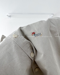 Áo Sơ Mi Số 243-B TN Kaki Lửng Thêu Cún