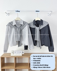 Áo Sơ Mi Số 328-M 0704 TD Sọc + Khăn