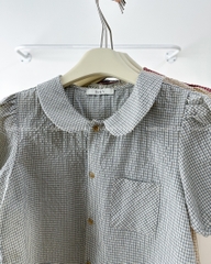 Áo Sơ Mi Số 331-B TN Bồng Caro Cổ Sen