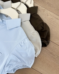 Áo Sơ Mi Số 339-B TN 2 Túi Chít Eo