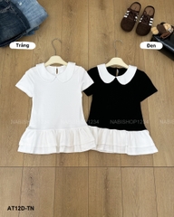 Áo Thun Số 12-D 6988 TN Cổ Sen Lai Tầng