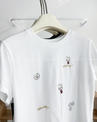 Áo Thun Số 302-D 642 TN Thêu Kitty