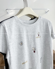 Áo Thun Số 302-D 642 TN Thêu Kitty